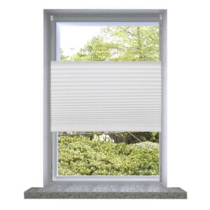Plisseekardin 90 x 100 cm valge 