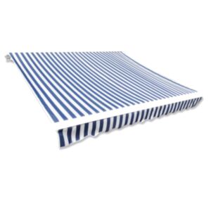 Pood24 varikatuse riie sinine ja valge 3 x 2,5 m (ilma raamita)