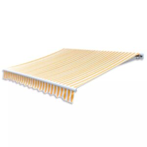 Pood24 varikatus 4 x 3 m kollane/valge (ilma raamita)