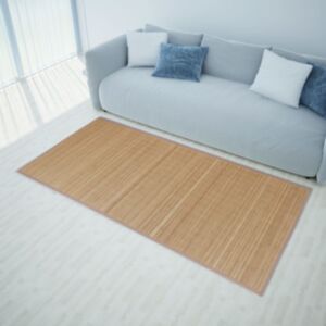 Ristkülikukujuline bambusvaip 150 x 200 cm pruun