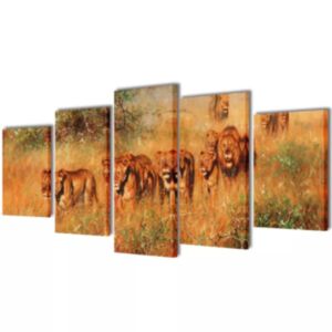 Seinamaalikomplekt lõvidega, 100 x 50 cm