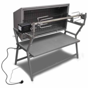 Rauast ja roostevabast terasest grill küpsetusvardaga
