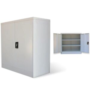 Pood24 metallist kontorikapp 2 uksega, 90 x 40 x 90 cm, hall 