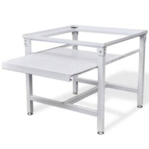 Белая стиральная машина с выдвижной полкой