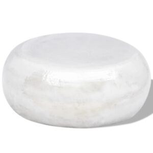 Pood24 sepistatud alumiiniumist kohvilaud, hõbedane 