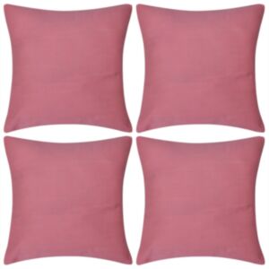 Diivanipadjakatted 4 tk 50 x 50 cm puuvill, roosa