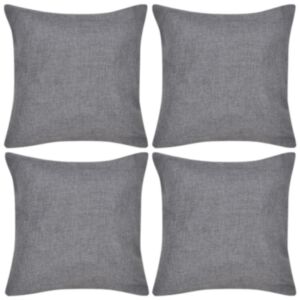 Diivanipadjakatted 4 tk 40 x 40 cm linase välimusega, antratsiit