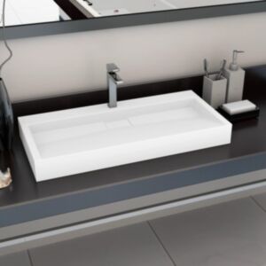 Pood24 valamu 100 x 46 x 11 cm mineraalvalatis/marmorvalatis  valge