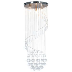 Pood24 laelamp kristallhelmestega hõbedane, spiraalne, G9