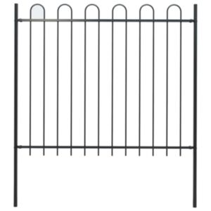 Pood24 aiapiire rõngasotsaga, terasest, 181 x 150 cm, must