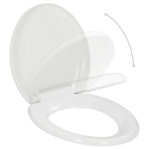 Pood24 vaikselt sulguv prill-laud, kiirvabastusega, valge