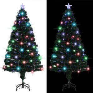 Pood24 kunstkuusk aluse/LED-tuledega 150 cm, kiudoptiline