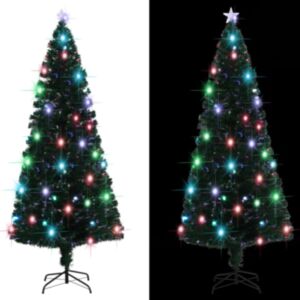 Pood24 kunstkuusk aluse/LED-tuledega 210 cm, kiudoptiline