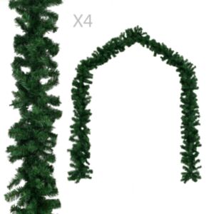 Pood24 jõuluvanikud 4 tk, roheline, 270 cm, PVC