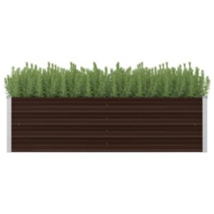 Pood24 aia taimekast pruun 160 x 40 x 45 cm tsingitud teras