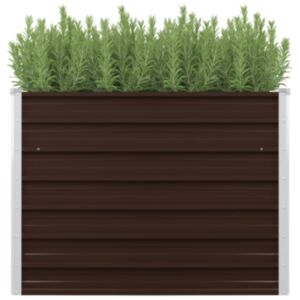 Pood24 aia taimekast pruun 100 x 40 x 77 cm tsingitud teras