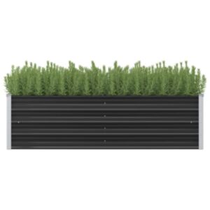 Pood24 aia taimekast antratsiithall 160 x 40 x 45 cm tsingitud teras