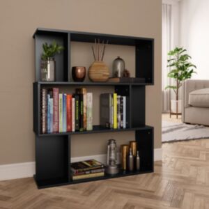 Pood24 книжный шкаф / перегородка черный 80 x 24 x 96 см ДСП