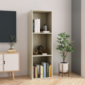 POOD24 книжный шкаф / тумба под телевизор, дуб Сонома, 36 x 30 x 114 см