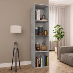POOD24 книжный шкаф / тумба под телевизор, бетонный холл, 36 x 30 x 143 см
