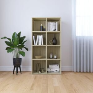 POOD24 шкаф книжный, дуб Сонома, ДСП 66x30x130 см
