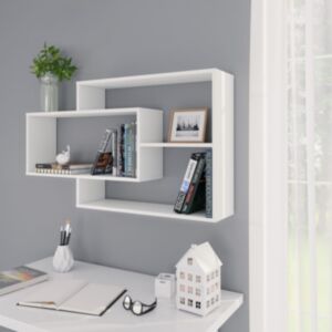 Pood24 seinariiulid valge 104 x 24 x 60 cm puitlaastplaat