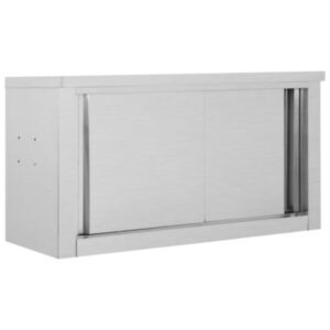 POOD24 навесной кухонный шкаф с направляющими, 90 x 40 x 50 см, нержавеющая сталь