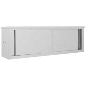 POOD24 навесной кухонный шкаф с направляющими, 150 x 40 x 50 см, нержавеющая сталь