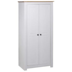 Pood24 riidekapp valge 80 x 50 x 171,5 cm mänd, Panama sari