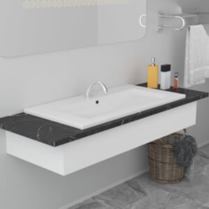 Pood24 sisseehitatud valamu, 81 x 39,5 x 18,5 cm, keraamiline, valge