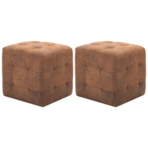 Pood24 tumba 2 tk, pruun, 30 x 30 x 30 cm, kunstseemisnahk