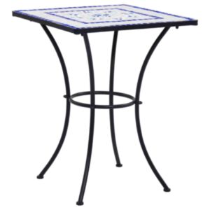 Pood24 mosaiigiga bistroolaud, sinine ja valge, 60 cm, keraamiline