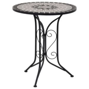 Pood24 mosaiikplaadiga bistroolaud, hall, 61 cm, keraamiline