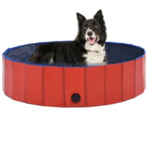 Pood24 kokkupandav koertebassein, punane, 120 x 30 cm, PVC 