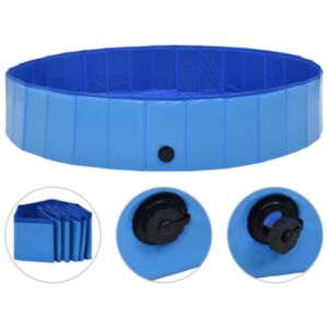 Pood24 kokkupandav koertebassein, sinine, 160 x 30 cm, PVC 