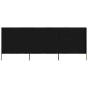 Pood24 tuulekaitse sein 3 paneelist, kangas 400 x 160 cm must
