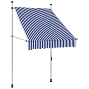 Pood24 kokkupandav varikatus, 100 cm, sinise-valgetriibuline