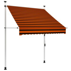 Pood24 käsitsi sissetõmmatav varikatus, 150 cm, oranž ja pruun