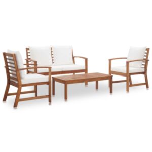 Pood24 4-osaline aiadiivanikomplekt patjadega, akaatsiapuit