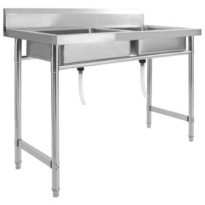 Pood24 köögivalamu kahe kraanikausiga, roostevaba teras