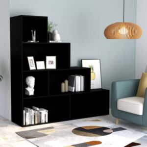 POOD24 книжный шкаф / перегородка черный 155 x 24 x 160 см ДСП