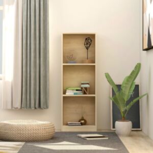 Pood24 3-korruseline raamaturiiul Sonoma tamm 40x24x108 puitlaastplaat