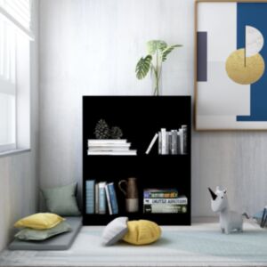Pood24 raamaturiiul, must, 60 x 24 x 74,5 cm, puitlaastplaat