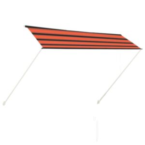 Pood24 sissetõmmatav varikatus, 300 x 150 cm, oranž ja pruun