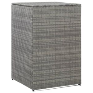 Pood24 ühe ratastega prügikasti kuur, hall, 76x78x120 cm polürotang