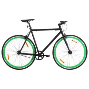 Pood24 ühekäiguline jalgratas, must ja roheline, 700C 51 cm