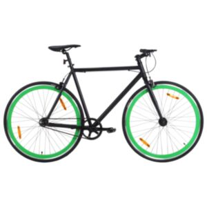 Pood24 ühekäiguline jalgratas, must ja roheline, 700C 59 cm