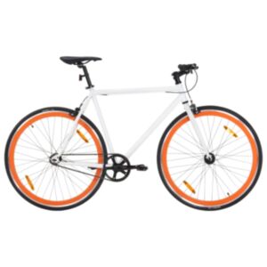 Pood24 ühekäiguline jalgratas, valge ja oranž, 700C 51 cm