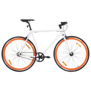 Pood24 ühekäiguline jalgratas, valge ja oranž, 700C 55 cm