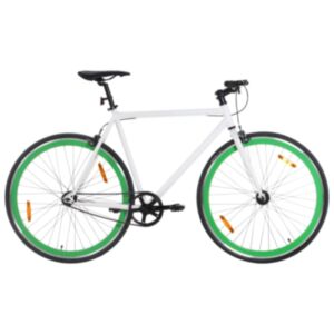 Pood24 ühekäiguline jalgratas, valge ja roheline, 700C 59 cm